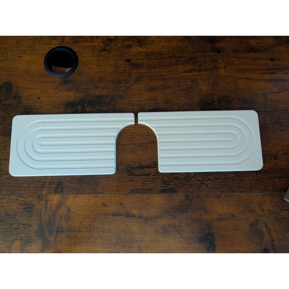 Stone Faucet Mat White Diatomaceous Earth Quick Dry Sink Splash Guard 2 Piece